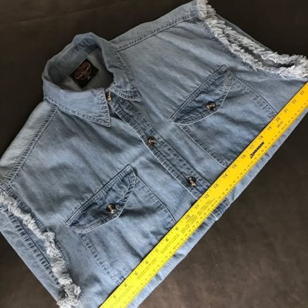 Harley Davidson Milwaukee Performance Apparel Mens Denim Sleeveless Shirt XL